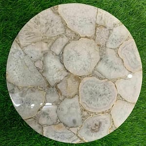 Buy Round Natural Round Agate Table Top In USA For Handmade Furniture For Home
