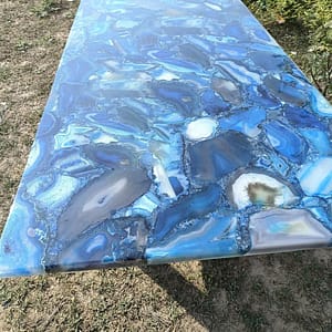 Blue Agate Table Top For  Living Room Decor Agate Table For Home Decor