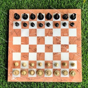 Marble Chess Board With Chess Pieces and Handmade Chess Board