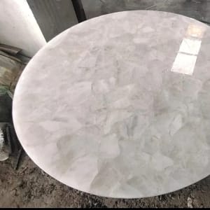 White Agate Table Top For Home Décor and Living Room Interior Gift