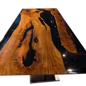 Black Epoxy dining Table Top For Handmade and Home Decor Living room