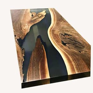 Buy Black Epoxy Office Counter Table Top For Handmade Furniture For Interior