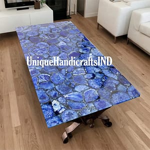 Blue Agate Countertop Table Top Slab For Home Decor Furniture