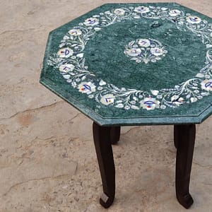 Green Marble Table Top For handmade Personalized Gift for Her