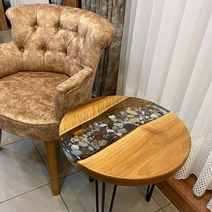 Epoxy River Table Handmade Walnut Resin Art Furniture For Home Decor