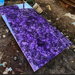 Amethyst Stone Table Top For Dinning Room Table Décor Handmade Collection