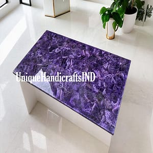 Buy Natural Purple Amethyst Countertops Slab For Modern Interior Handmade Furniture