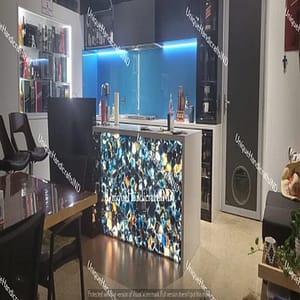 Blue Agate Backsplash Kitchen Countertops Modern Handmade Furniture Decor