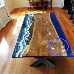 Buy Blue Ocean Epoxy Resin Table For Dinning Room Modern Handmade Furniture