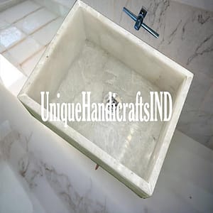 Natural White Quartz Sink For Modern Bathroom Décor Furniture