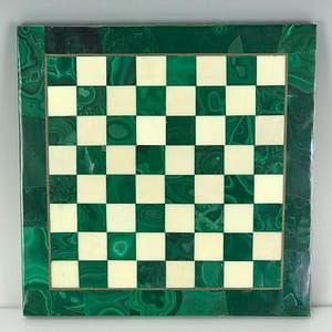 Green Chess Set With Malachite Semi Precious Inlay Stone Art Gifts