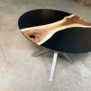 Buy Black Epoxy Table Top For Handmade Home Decor Center Table Top For Round