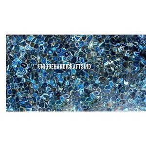 Blue Natural Agate Countertops Slab For Home Decor Furniture