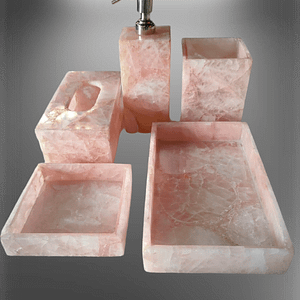 Buy Pink Rose Quartz Bathroom Sets of 5 Pices in USA Beauty into Your Home Decor