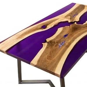 Purple Epoxy Table Top Wood Dining Table Top Epoxy Countertop Table For Home Decor