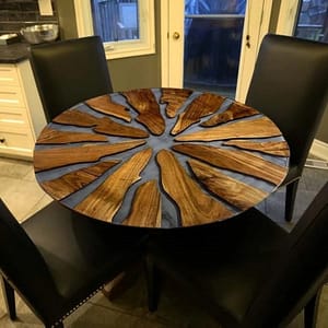 Epoxy Round Table Top Handmade Wooden Home Decor Furniture