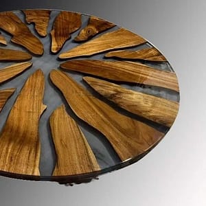 Epoxy Round Table Top Handmade Wooden Home Decor Furniture