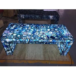 Natural Blue Agate Table Top Kitchen Countertop Home Decor