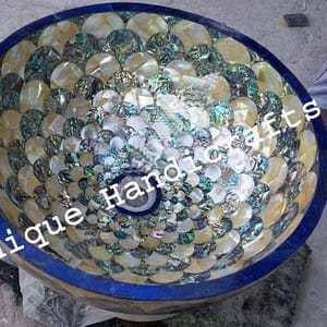 Marble Round Wash Basin Sink Lapis Lazuli For Bathroom and Kitchen Accessories