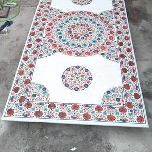 Rectangle White  Marble Table Top For handmade Gift for Her