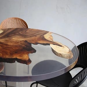 Round Coffee Epoxy Table Top Handmade Furniture For Home Decor