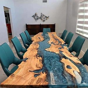 Live Edge Table Epoxy Resin Wooden Art Furniture For Home Decor