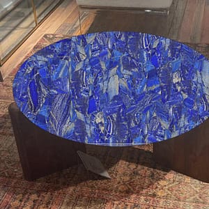 Lapis Lazuli Table Round Shape Furniture For Home Decor