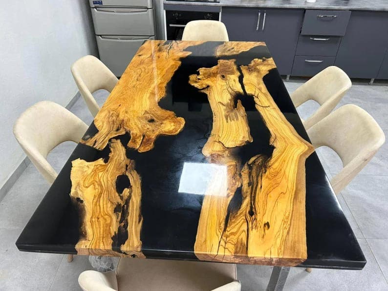 black epoxy table