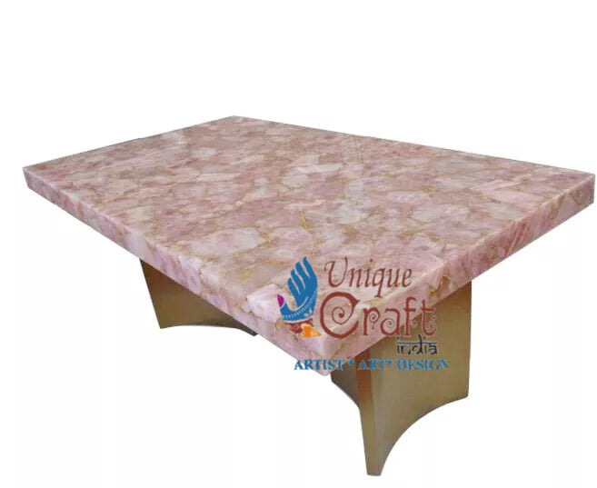 agate table, pink agate table, coffee table, end tables