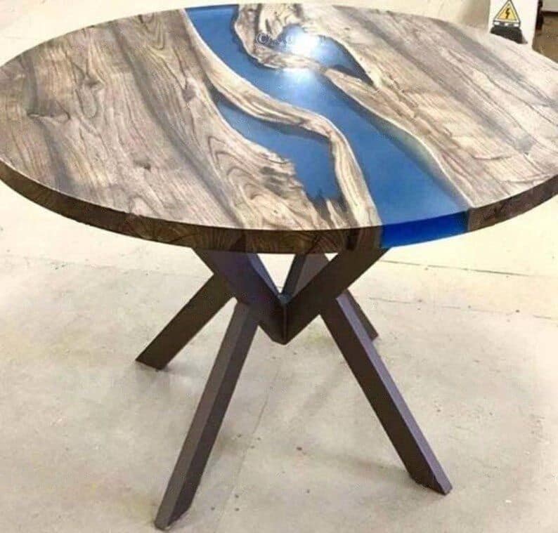 River Table, Resin Table Resin River Table, Unique Epoxy Coffee Table Epoxy Resin Solid Wood Epoxy Table